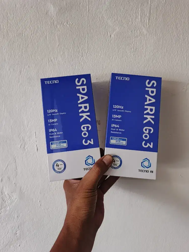 Fast respon WA Tecno Spark GO3 4+4/128 Garansi resmi 1thn