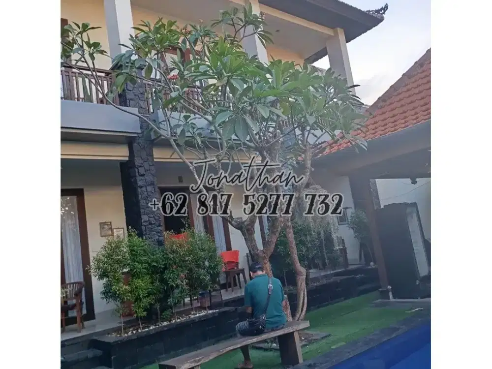 Dijual Guest House 9 Kamar Kolam Renang SHM Dekat Pantai Sanur Bali - RKKT