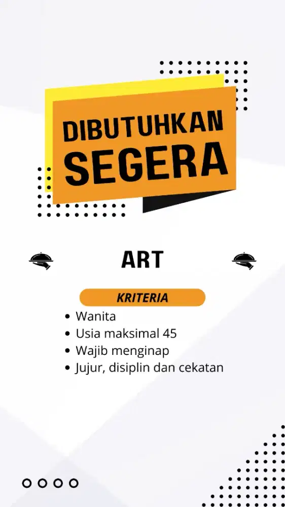 Di butuhkan Art segera
