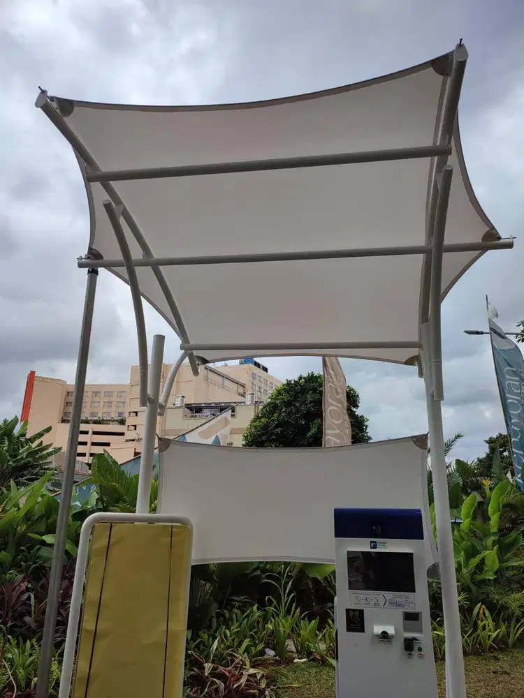 Kanopi Membrane Minimalis Modern untuk Carport dan Taman