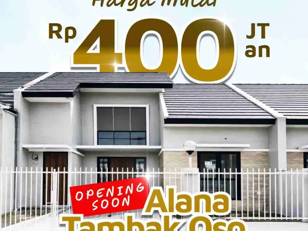 RUMAH MURAH 400JUTAN ALANA TAMBAK OSO REGENCY WARU SIDOARJO