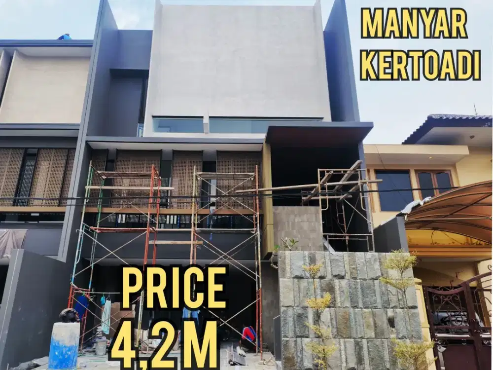 ‼️MEWAH GRESS‼️RUMAH BARU di MANYAR KERTOADI JALAN UTAMA. DEKAT KLAMPIS, MERR, SEMOLOWARU, NGINDEN, KERTAJAYA, DHARMAHUSADA, GALAXY MALL, ITS, UNAIR,
