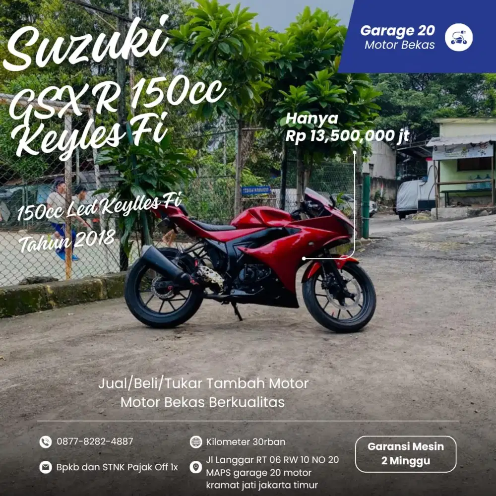 Suzuki GSX R 150cc Keylles Fi  Tahun 2018