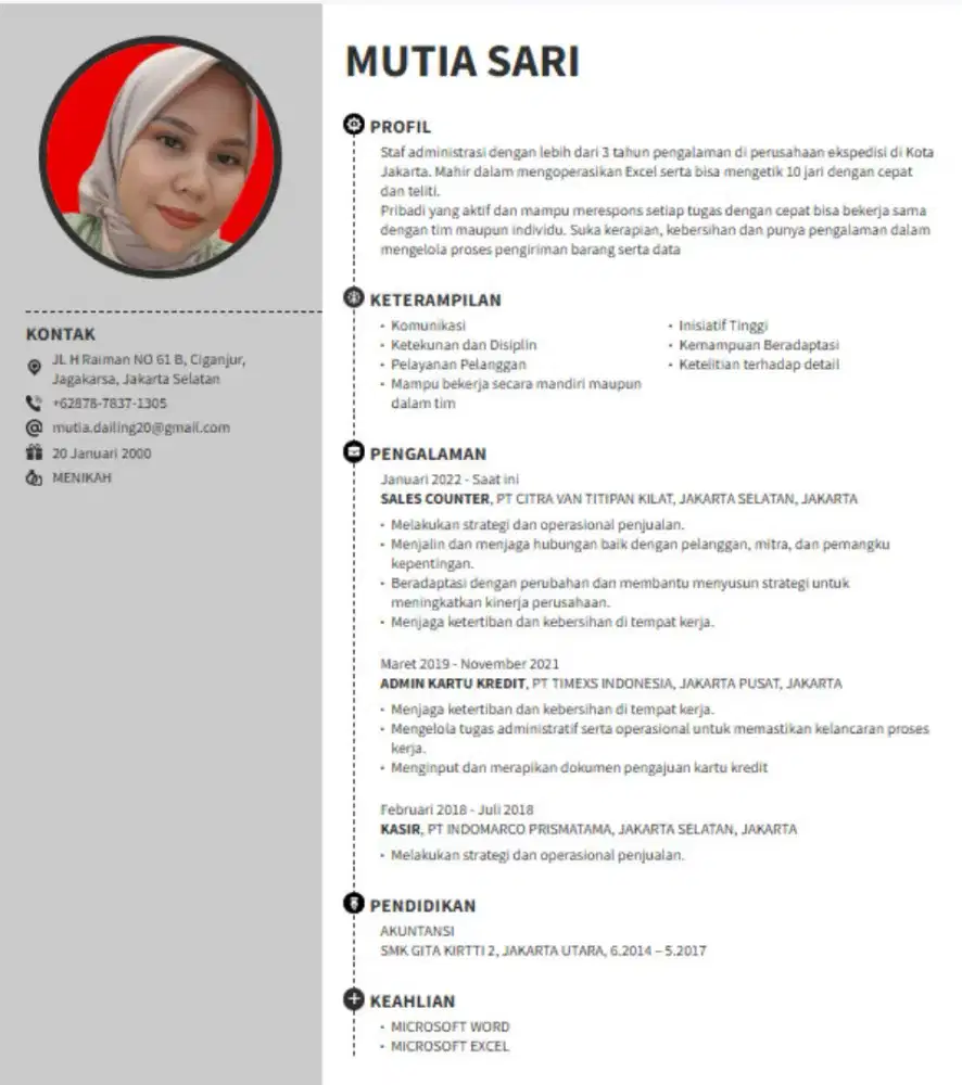 Cari lowongan kerja administrasi