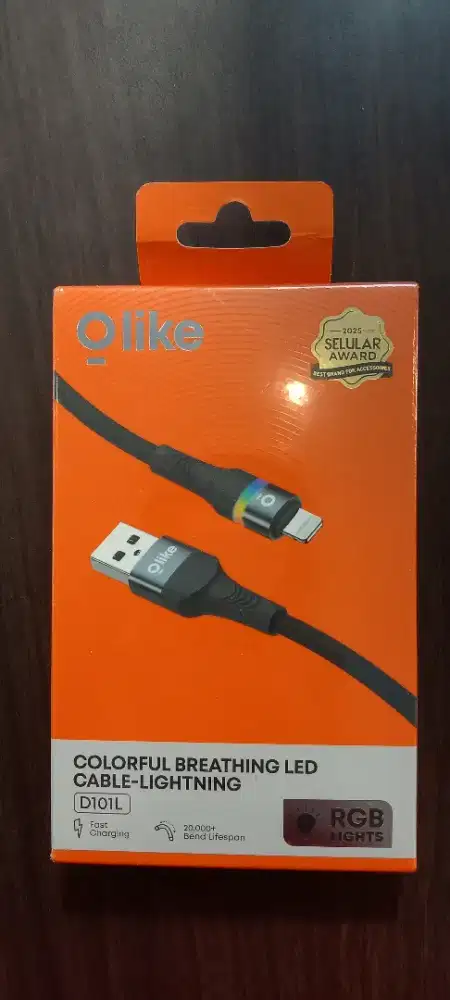 Olike D101L LED Type C USB Kabel Data Cable 1M Braided