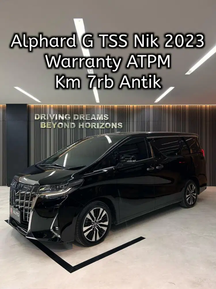 Toyota Alphard 2.5 G TSS ATPM 2023 Hitam Km7rb mdl 2022 B226RW