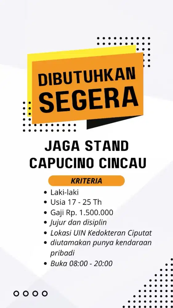 Lowongan Kerja Minuman