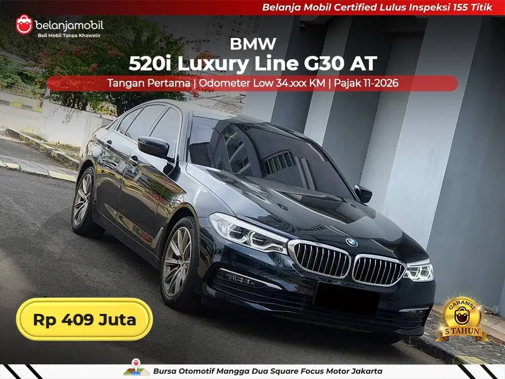 [ LOW KM 34RB ] BMW 520i 520 i Luxury Line G30 AT 2019/2020