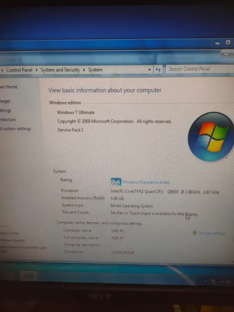 Dijual Cpu Q8400 ram 4gb ddr3