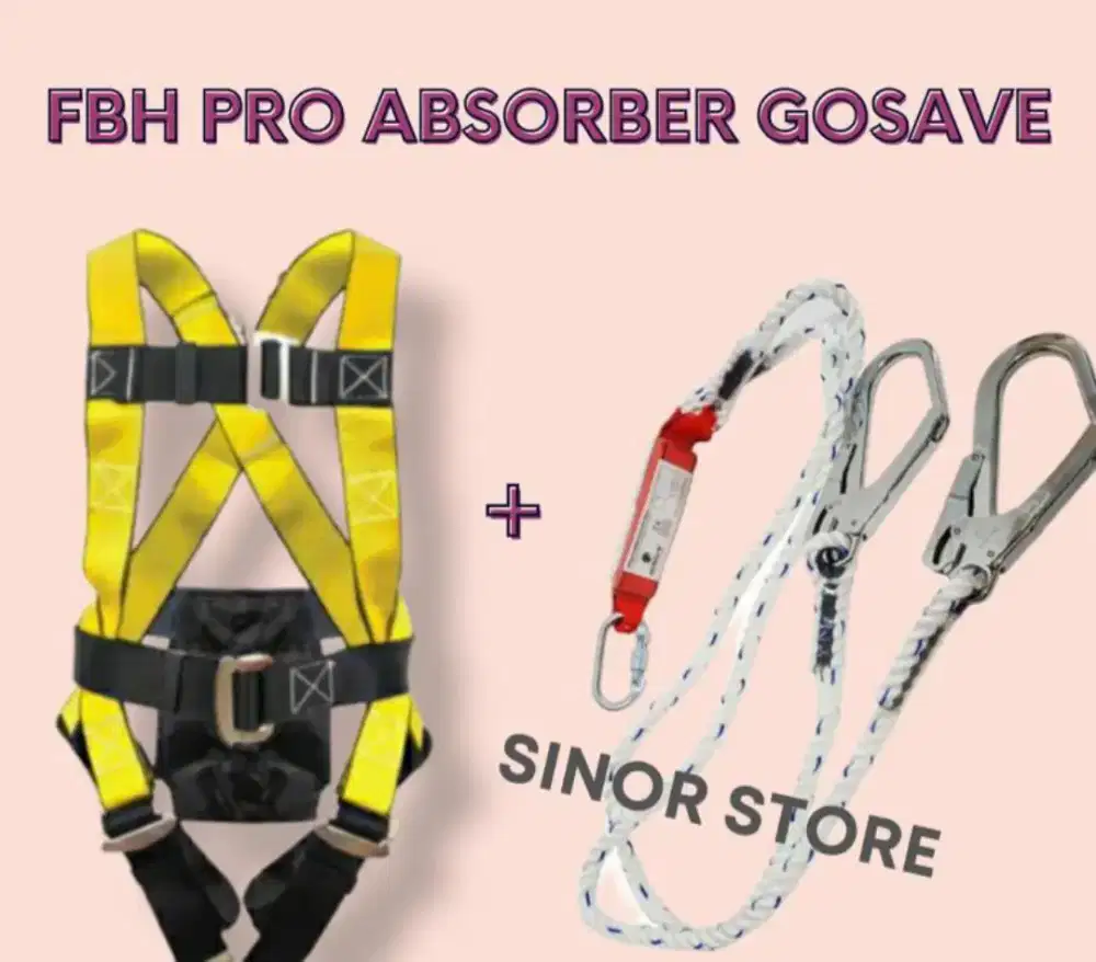 FULL BODY HARNESS GOSAVE PRO DOUBLE HOOK ABSORBER