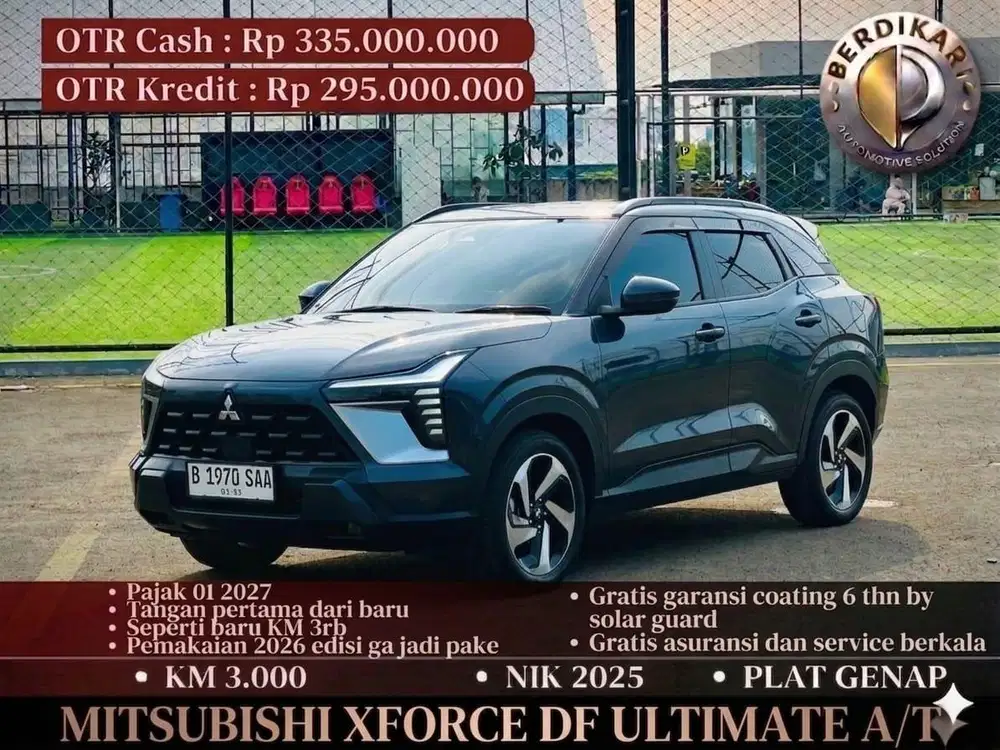 Mitsubishi xforce ultimate matic DS 2025 pemakaian 2026 km 3rb