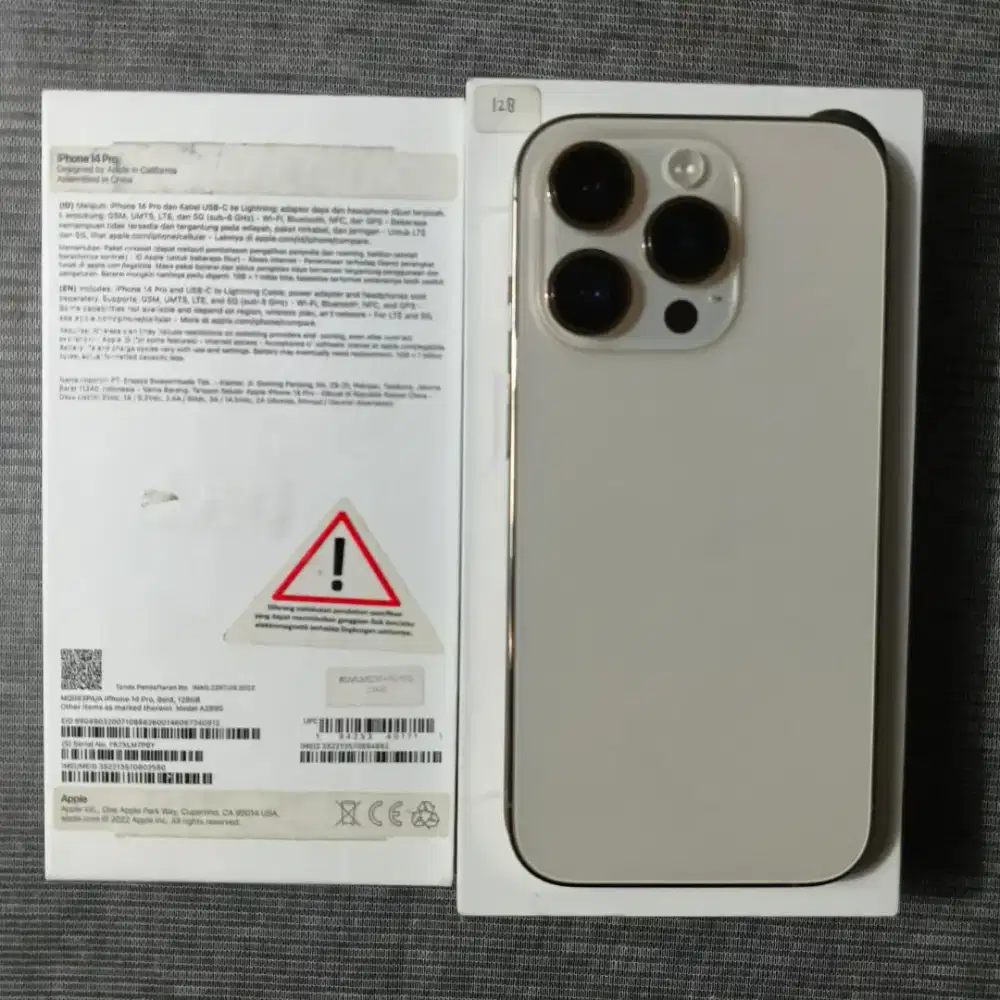 iPhone 14 Pro 128GB Gold iBox Fullset Mulus Harga Murah