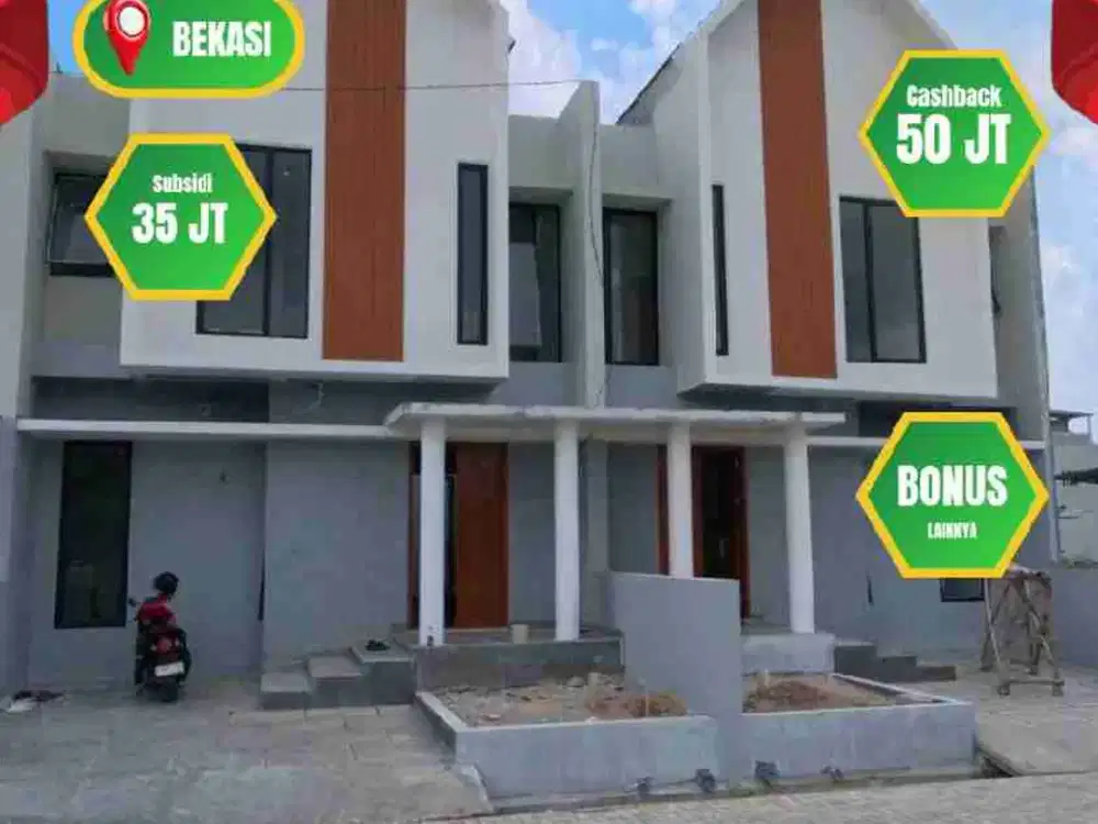 Dijual rumah baru 2 lantai harga dibawah 1.5M ready 4 unit jatisampurna bekasi