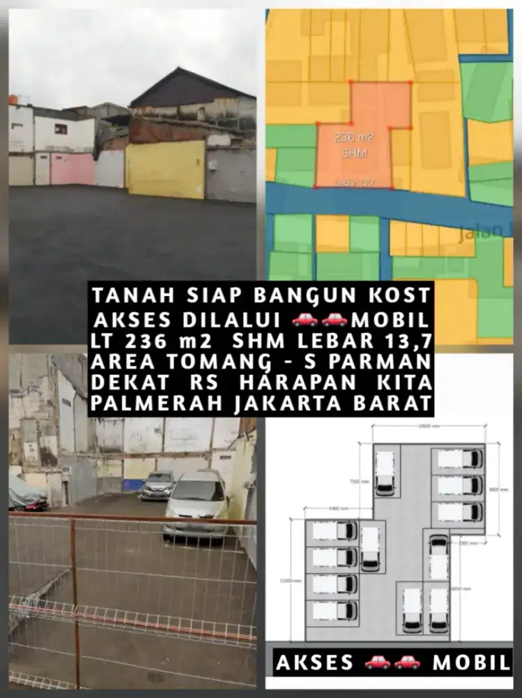 TANAH SIAP BANGUN KOST KOSAN AREA S PARMAN TOMANG RAYA PALMERAH