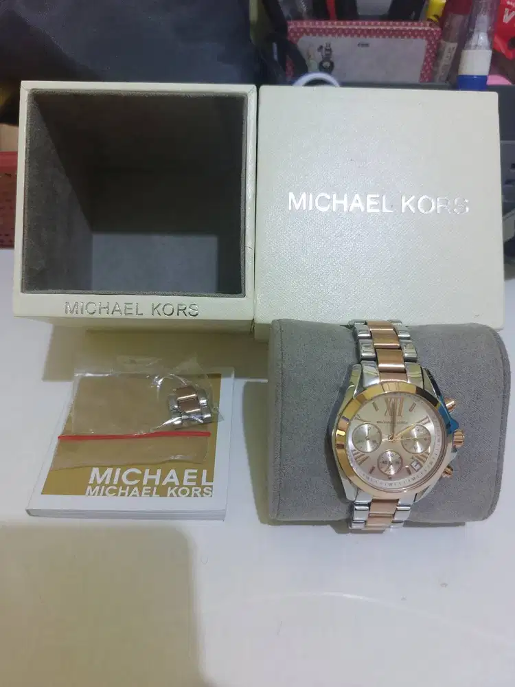 Jam Tangan Michael Kors Bradshaw MK5799 Silver Rose Gold 100 % ORI