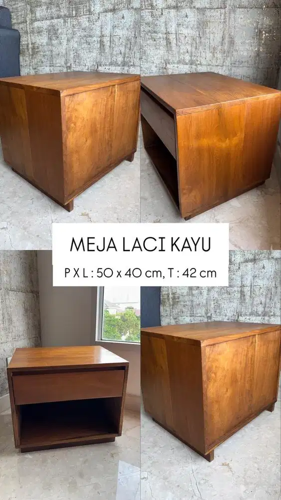 Meja Laci Kayu / Nakas / Side Table
