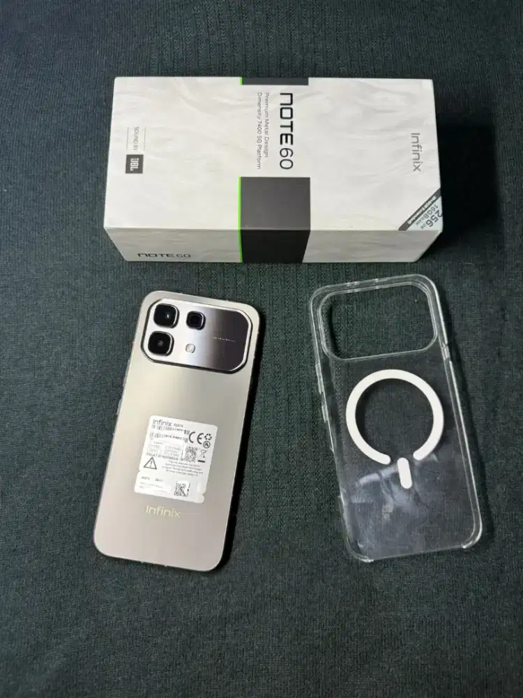 Like New Infinix Note 60 Mist Titanium 8gb/256gb garansi panjang