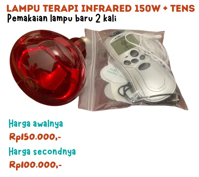 Lampu Terapi Infrared 150W + TENS + sitting lampunya