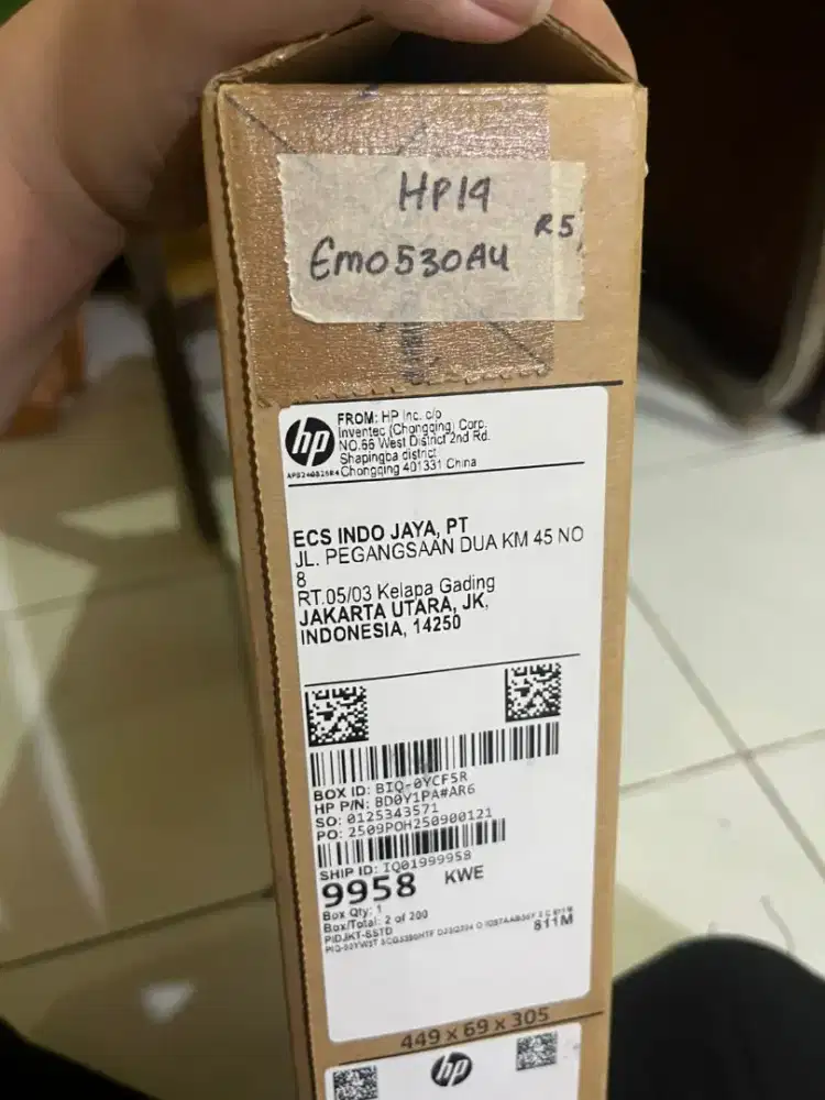 Jual laptop Hp 14 EM0530AU kondisi baru belum terpakai