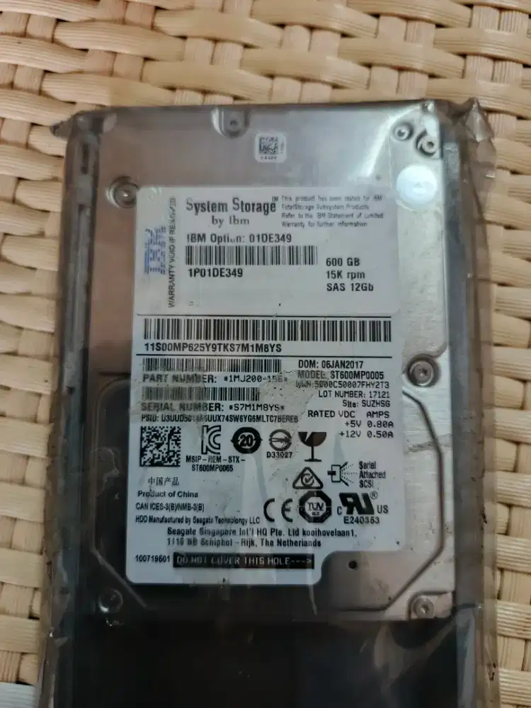 HDD Server IBM 600GB SAS 15K RPM 2.5 Inch