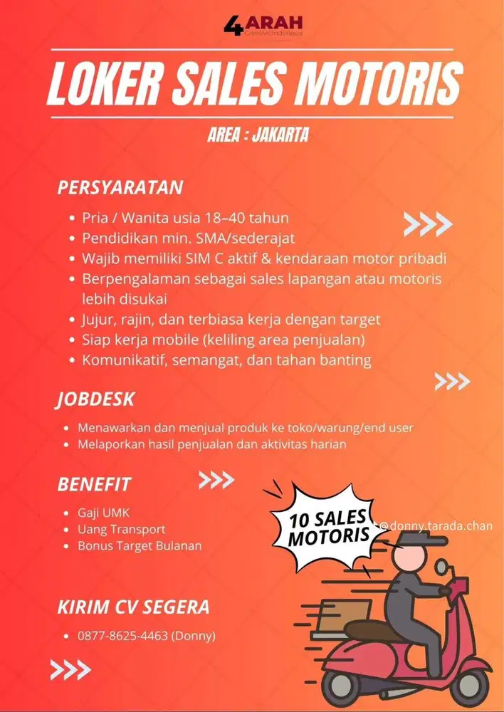 Sales Motoris Mobile (Keliling)