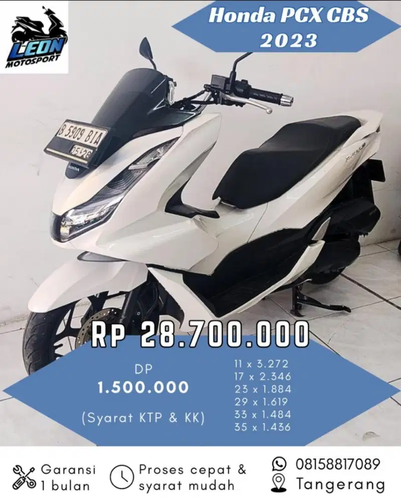 PCX CBS 2023, jual beli motor seken