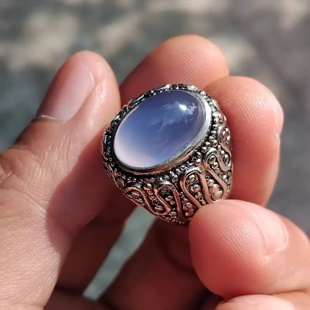 Batu akik baturaja biru langit