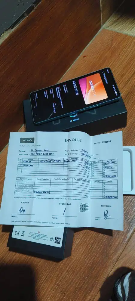 IQOO z95G RAM 12/12 memori 256