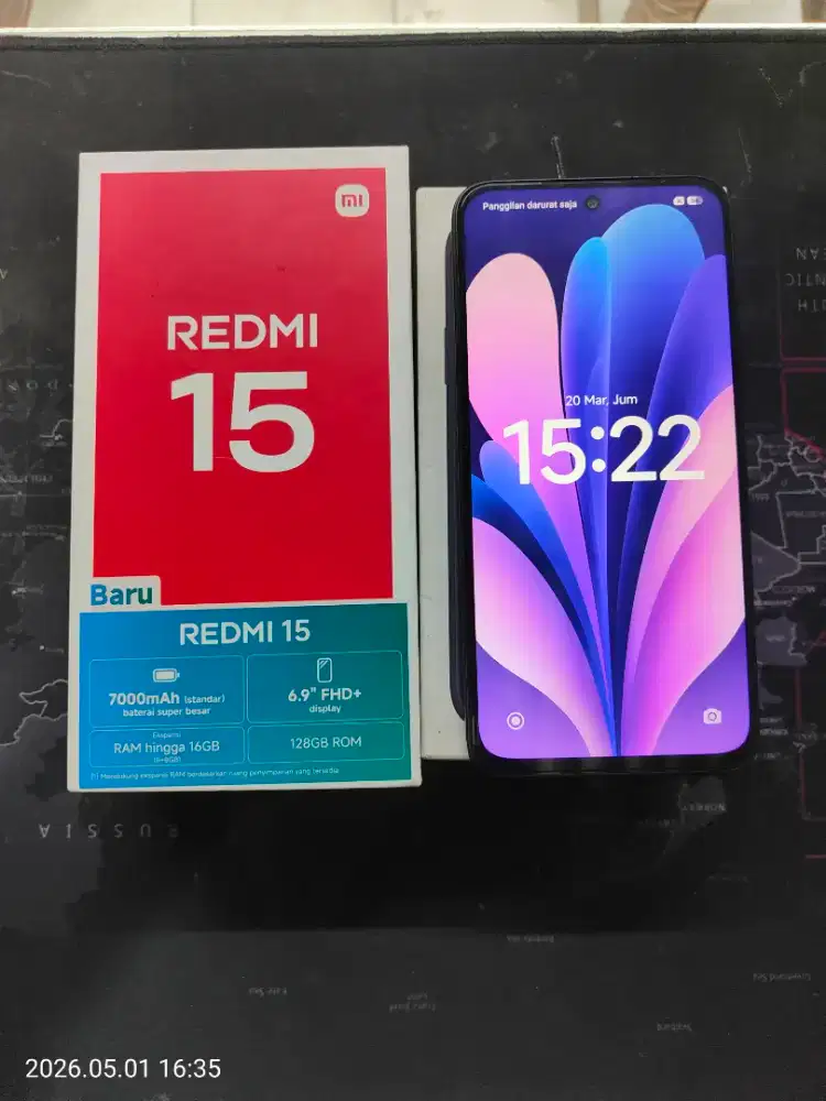 Redmi 15 ram 8/128 fullset no minus