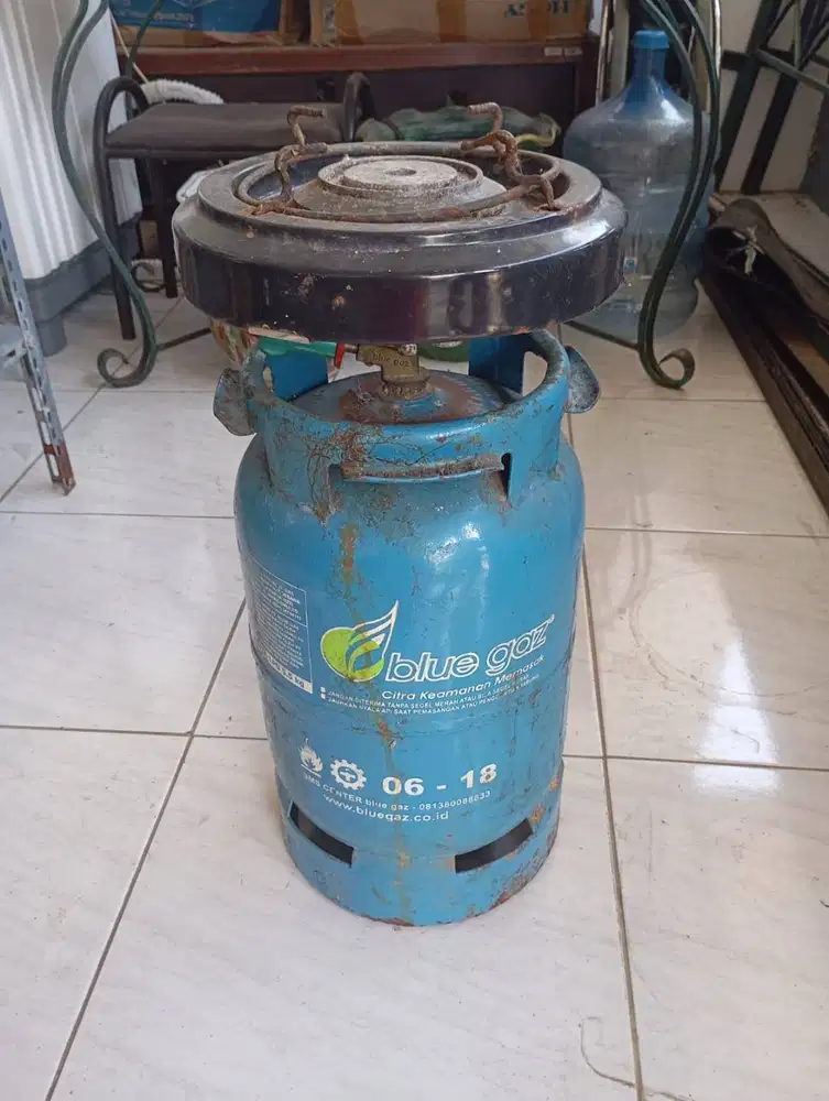 DIJUAL TABUNG BLUE GAS KOSONG UKURAN 5,5 KG + KOMPORNYA