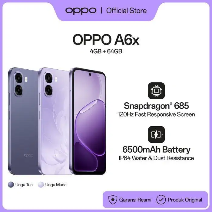 Oppo A6x cicilan dp 0% syarat ktp saja