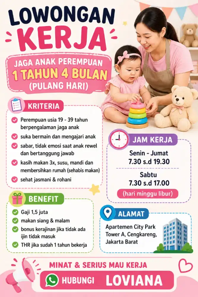 Lowongan kerja jaga anak