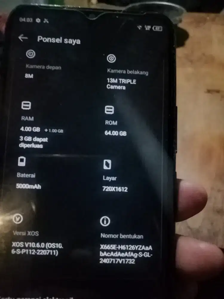 Hp bekas Infinix Hot 20 i