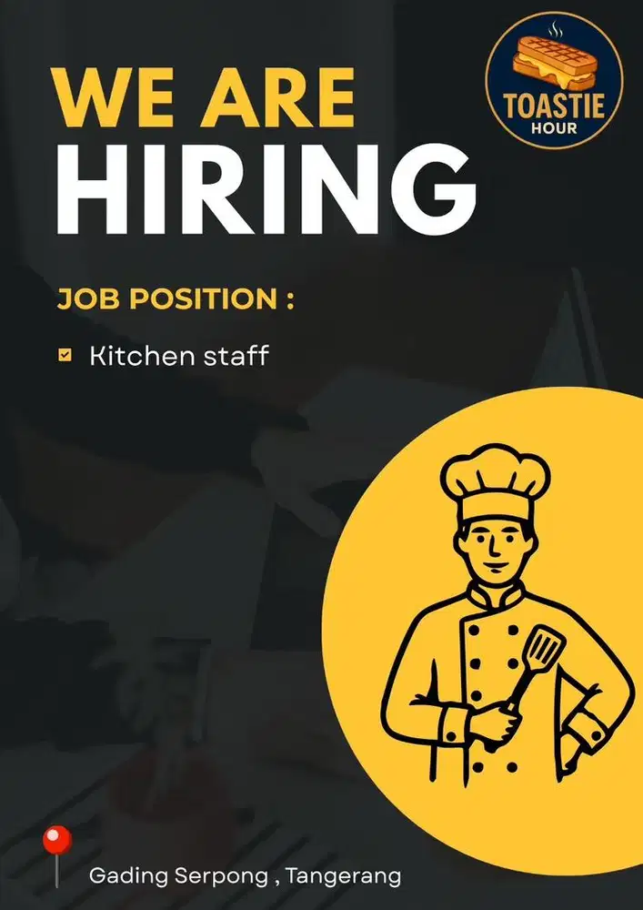 Kitchen staff untuk cafe