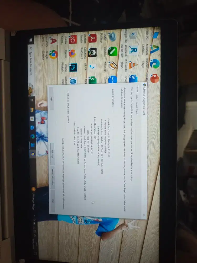 laptop hp Elitebook 745 G5 ram 8