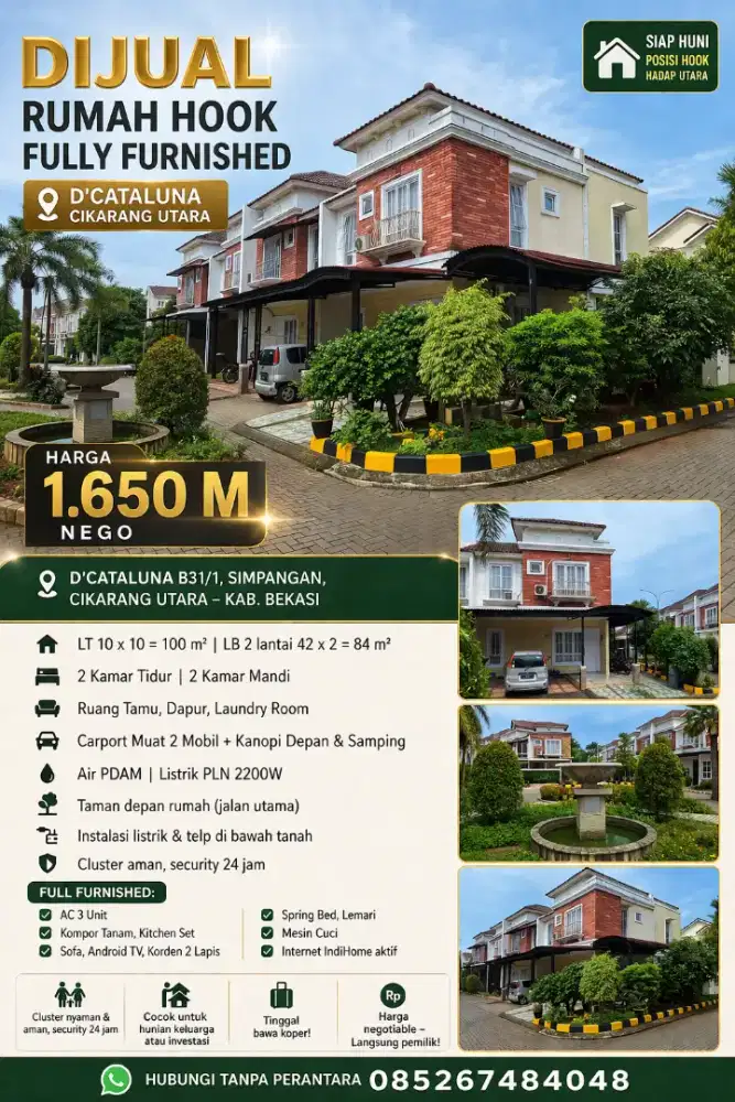 Rumah Cluster D Cataluna Jababeka