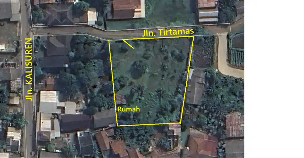 Disewakan tanah 2000 meter dan bangunan dengan dinding beton 80jt