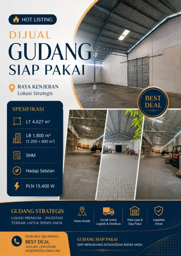 Hot listing gudang siap pakai lokasi strategis
