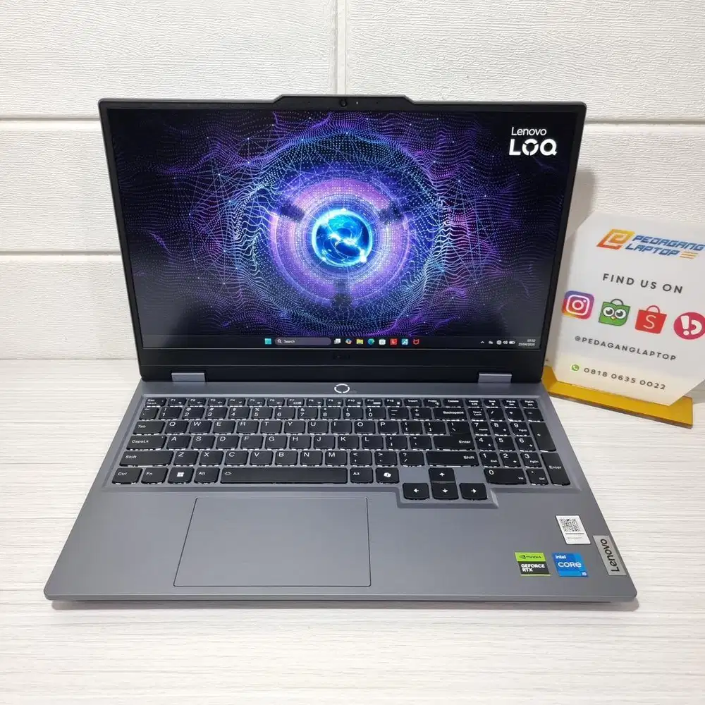 Laptop Lenovo LOQ Core i5-12450HX RAM 12GB SSD 512GB RTX 2050 Garansi