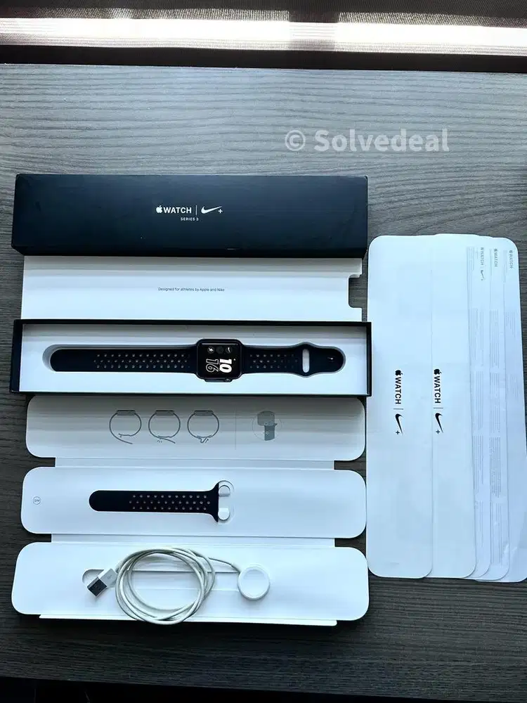 Apple Watch Series 3 42mm Nike Ibox Space Gray Black Battery 100%