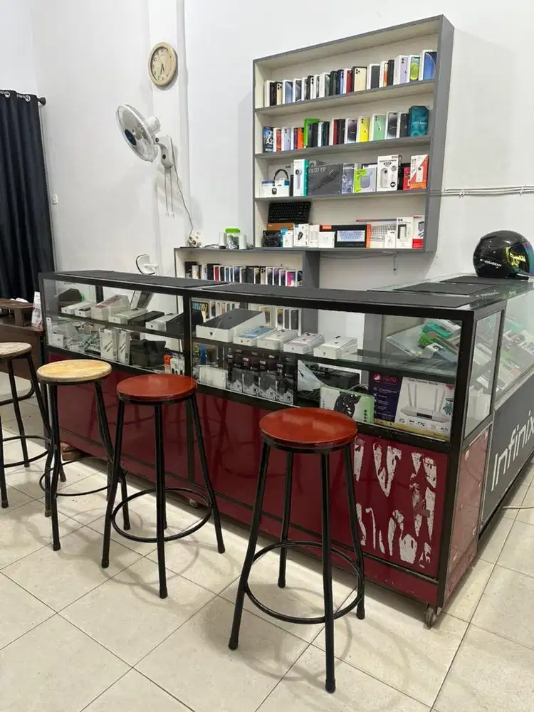 Rak kaca ponsel jualan kartu 2 meter