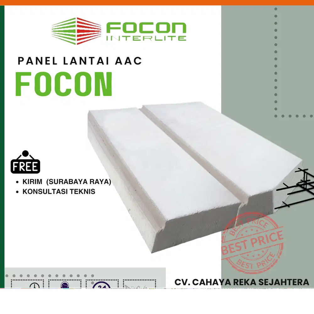 Panel Lantai AAC Focon | Surabaya, Sidoarjo, Gresik, Jatim