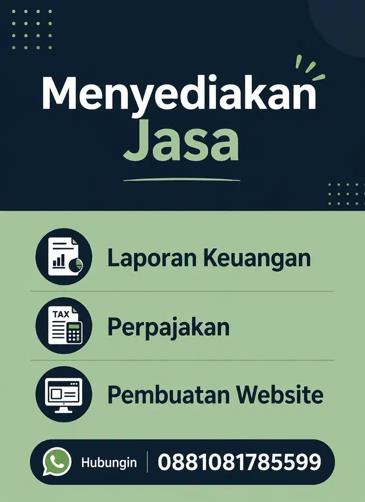 Jasa Pajak & Laporan Keuangan | Urus SPT, PPh 21/23 | Berpengalaman 5+