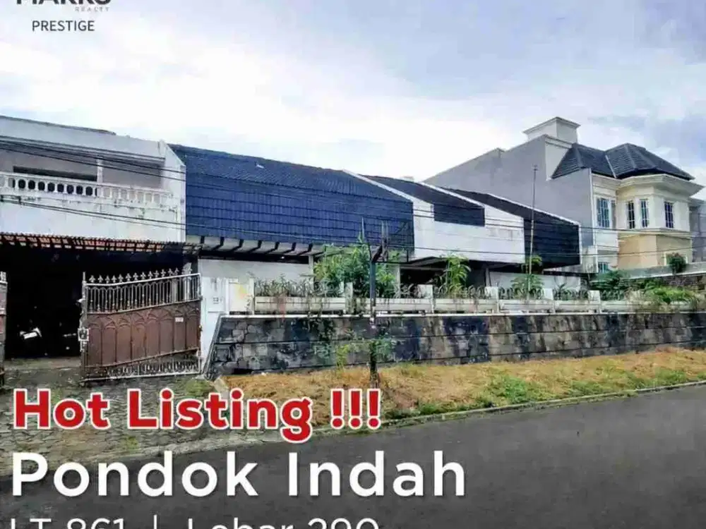 Turun Harga Lagi!!
 Rumah tua hitung tanah..
Dilokasi elit, komplek kencana pondok indah..

Luas tanah 861 m²
Lebar 30 m
Harga open 43 M Menjadi 37 M
Row jalan lebar
Hadap selatan