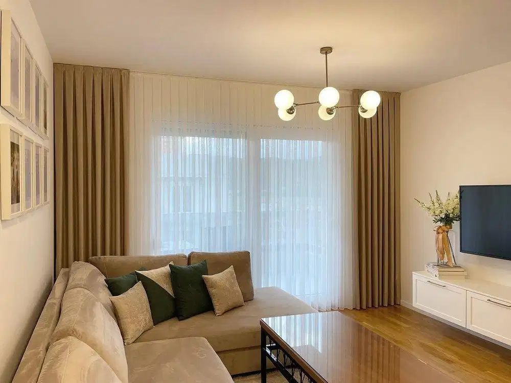 Gorden Wallpaper Vitrase Kaca Film Korden Roller Vertikal Blinds