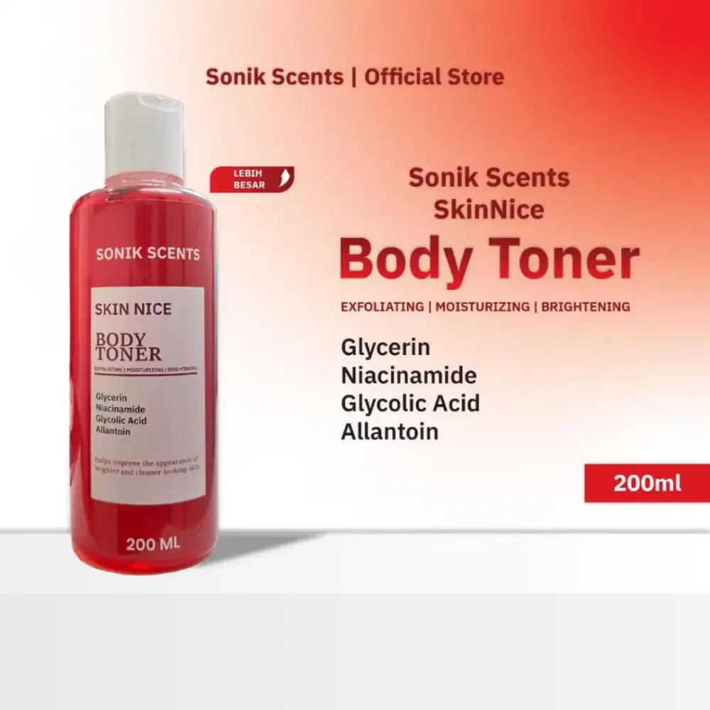 SONIK SCENTS SKIN NICE BODY TONER MERAH 200 ML