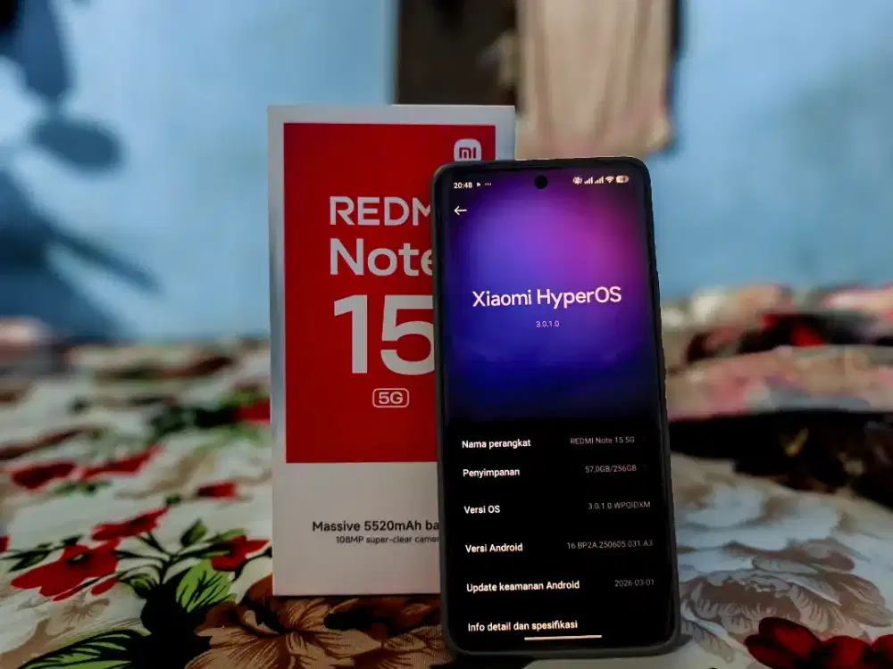 Dijual Cepat Xiaomi Redmi Note 15 5G 8/256 GB