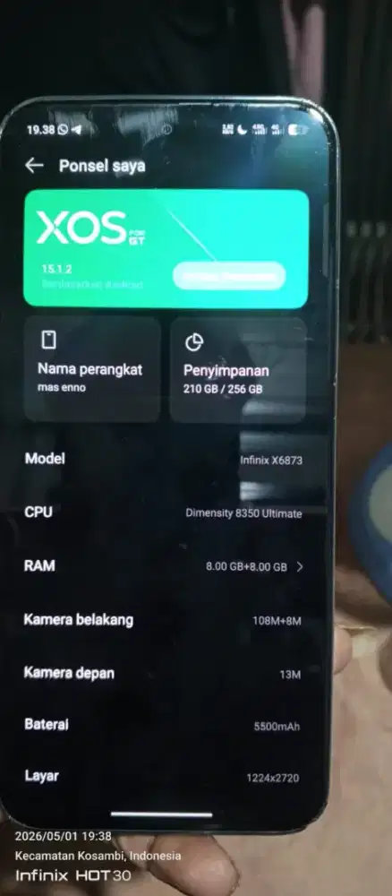 Infinix GT 30 Pro .8/256