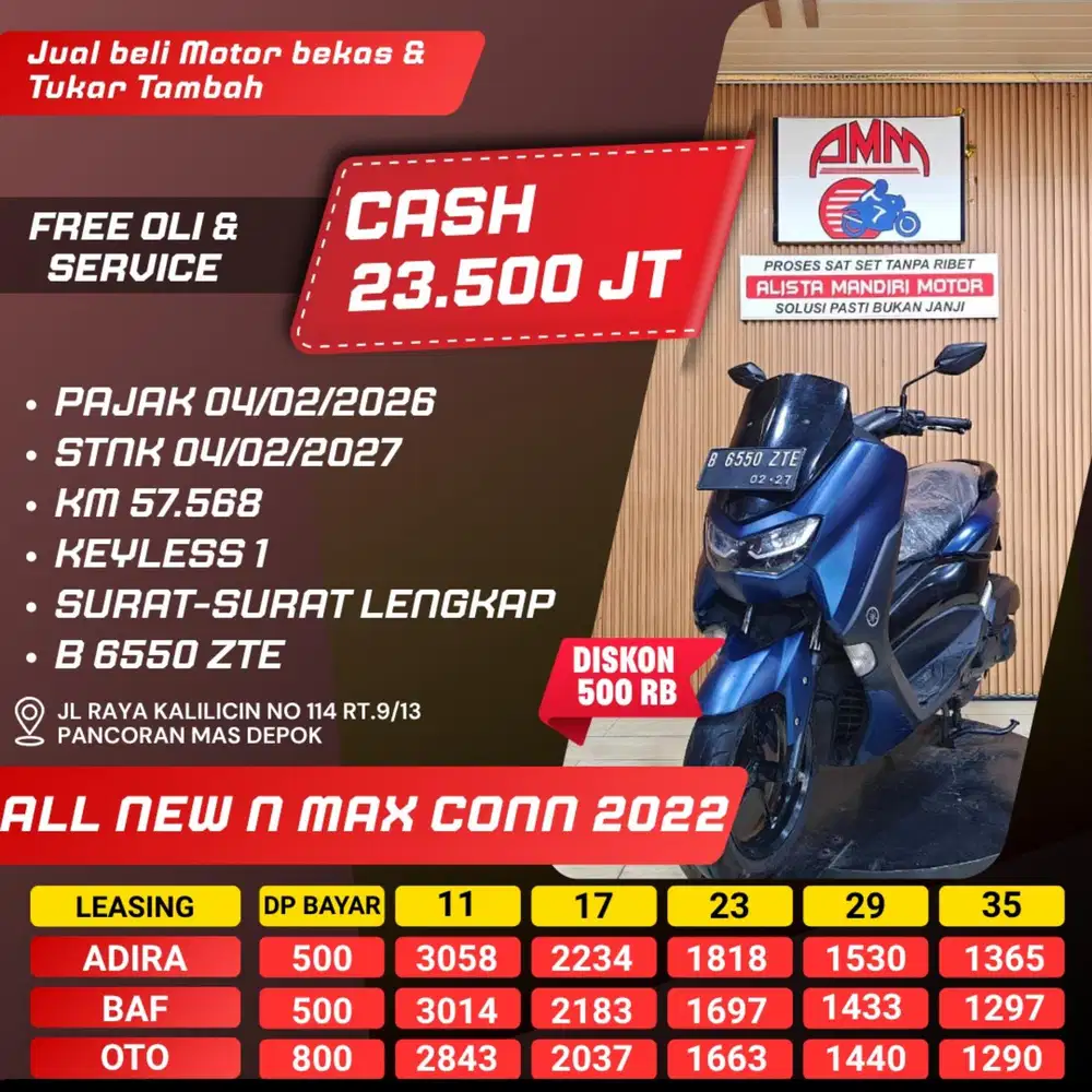 ALL NEW NMAX CONN 2022 DP 500 CASH / KREDIT ALISTA
