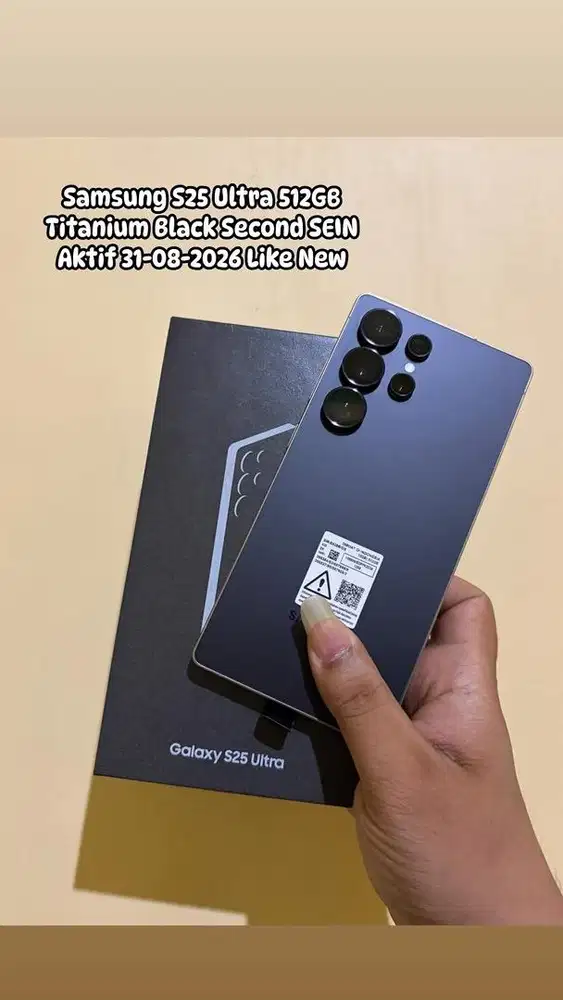 Samsung S25 Ultra 512GB Black Second Garansi SEIN Aktif Like New